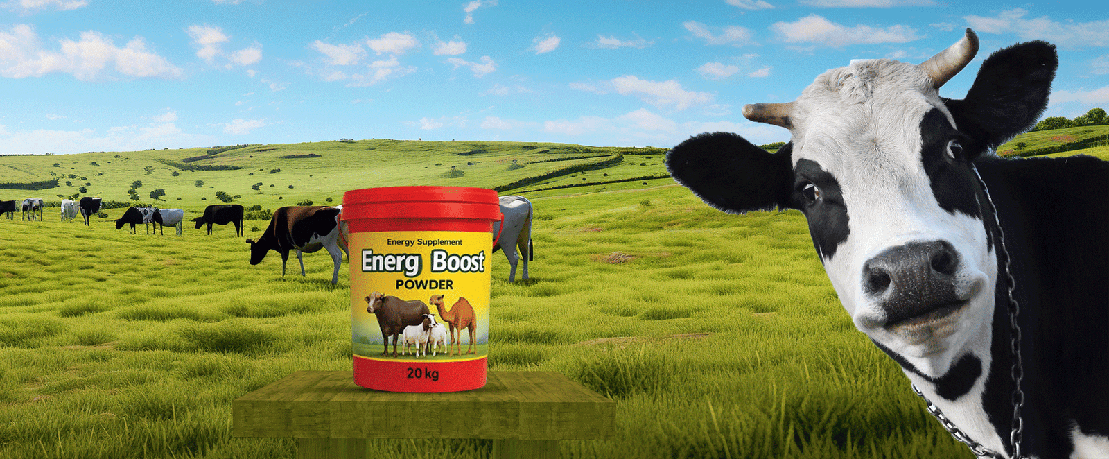 EnergBoost Powder: Advanced Energy & Nutritional Supplement for Dairy and Farm Animals